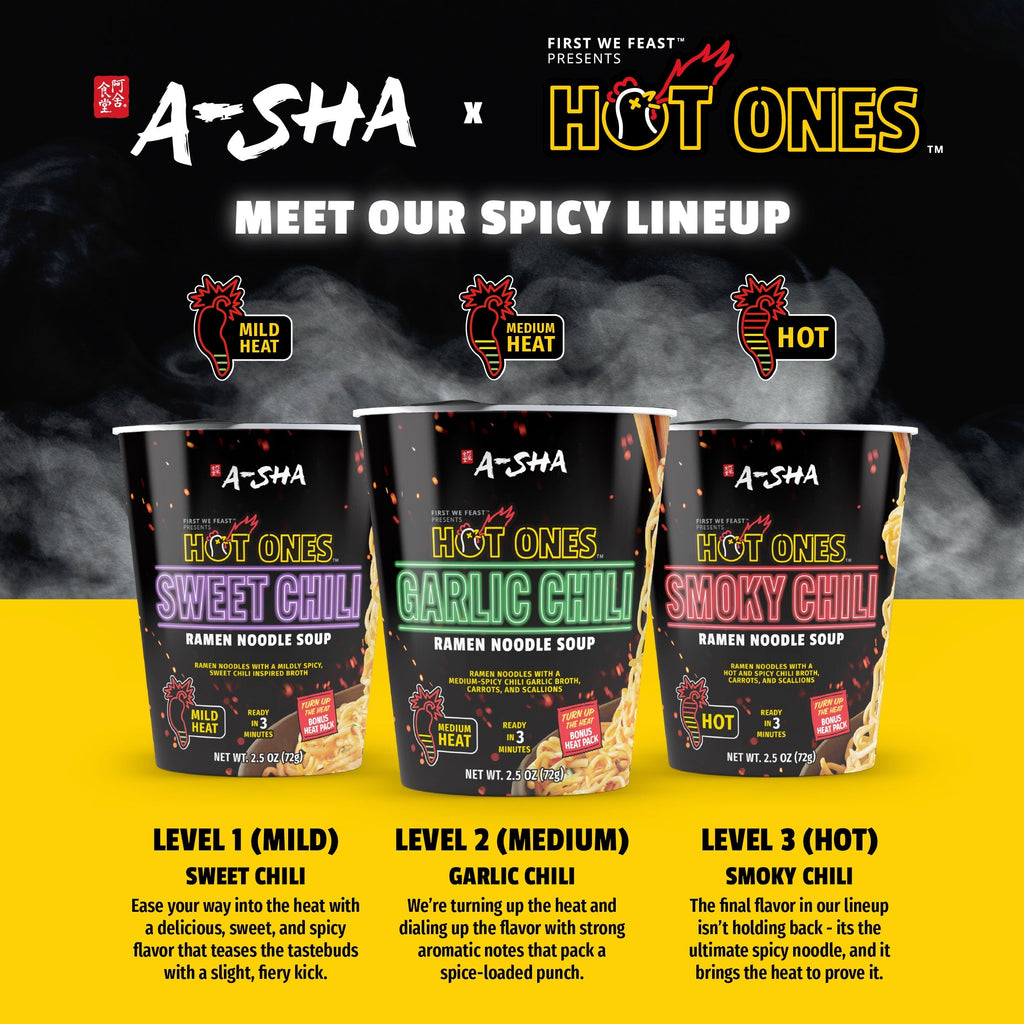 A-Sha x Hot Ones Garlic Chili Noodles - Easy Noodle Night Favorite